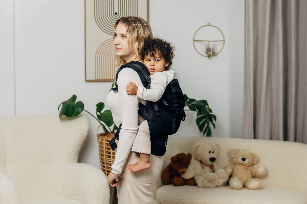 Porte-bébé LennyLamb LennyPreschool pour tout-petit - Petit Chevron Ébène Black