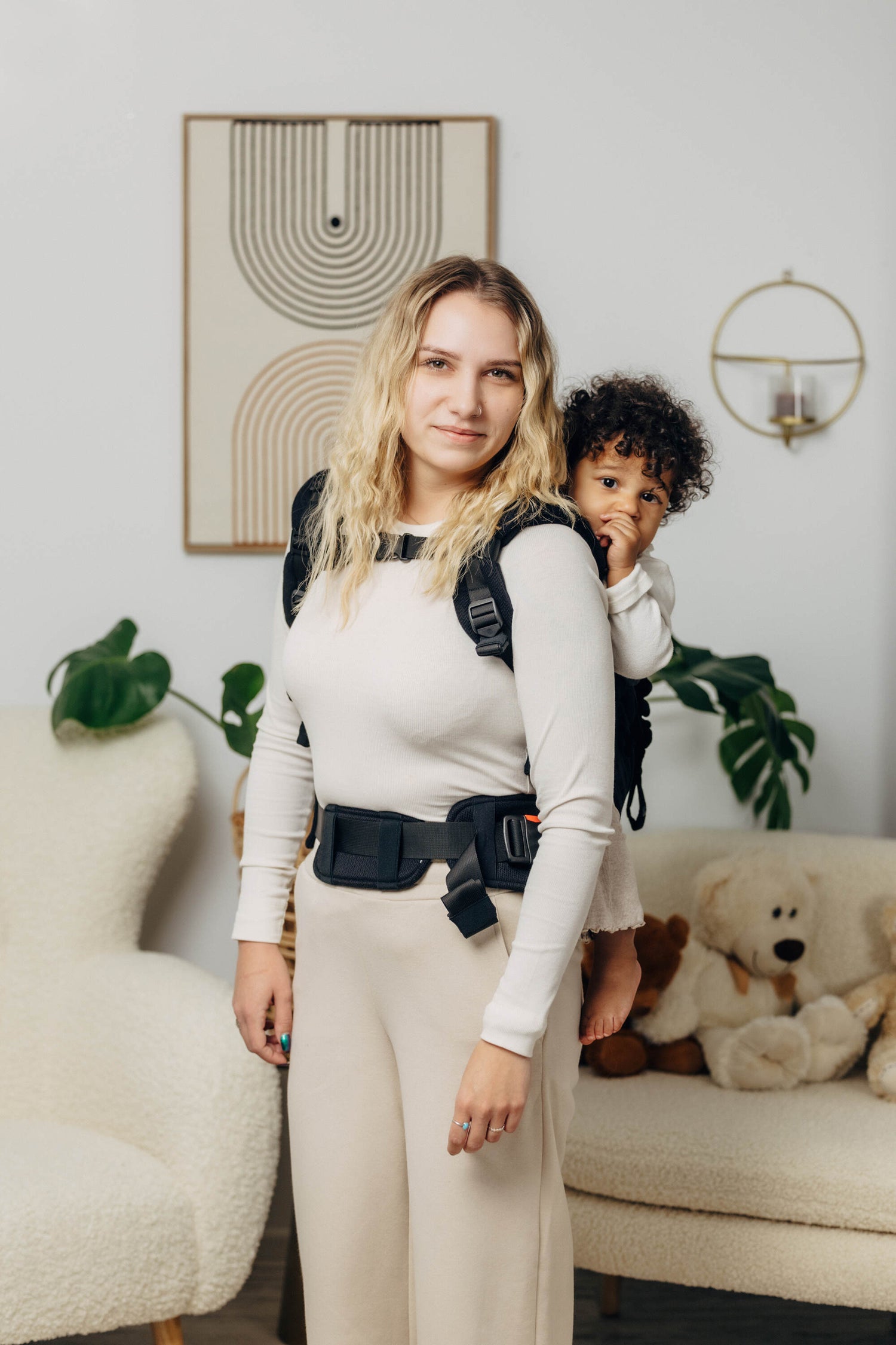 Porte-bébé LennyLamb LennyPreschool pour tout-petit - Petit Chevron Ébène Black