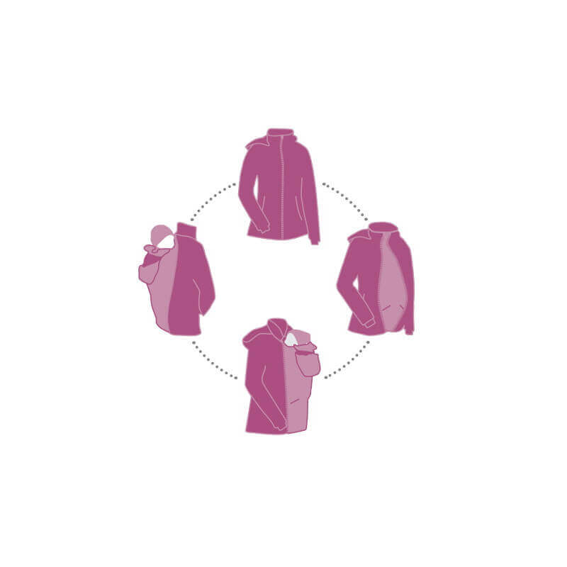 Shop Mamalila Mamalila Hooded Babywearing Coat Vienna - Berry at Babymaxi