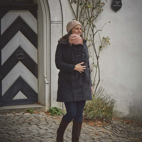 Shop Mamalila Mamalila Hooded Babywearing Coat Vienna - Anthracite at Babymaxi