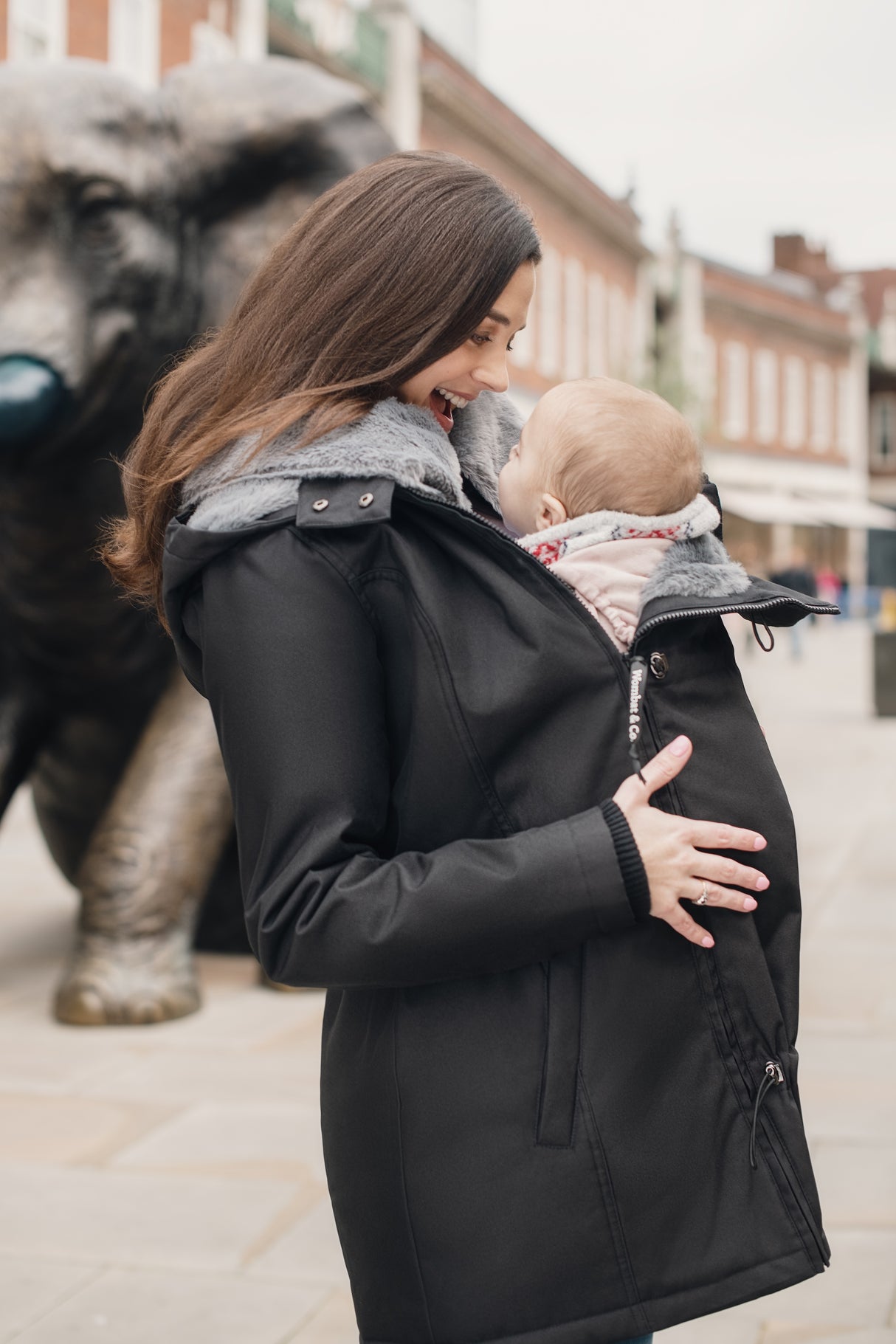 Wombat London Wallaby Veste de Portage – Black & Charcoal
