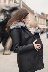 Wombat London Wallaby Veste de Portage – Black & Charcoal